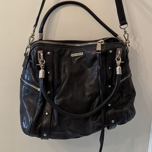 Rebecca Minkoff Cupid Satchel Leather Crossbody Black